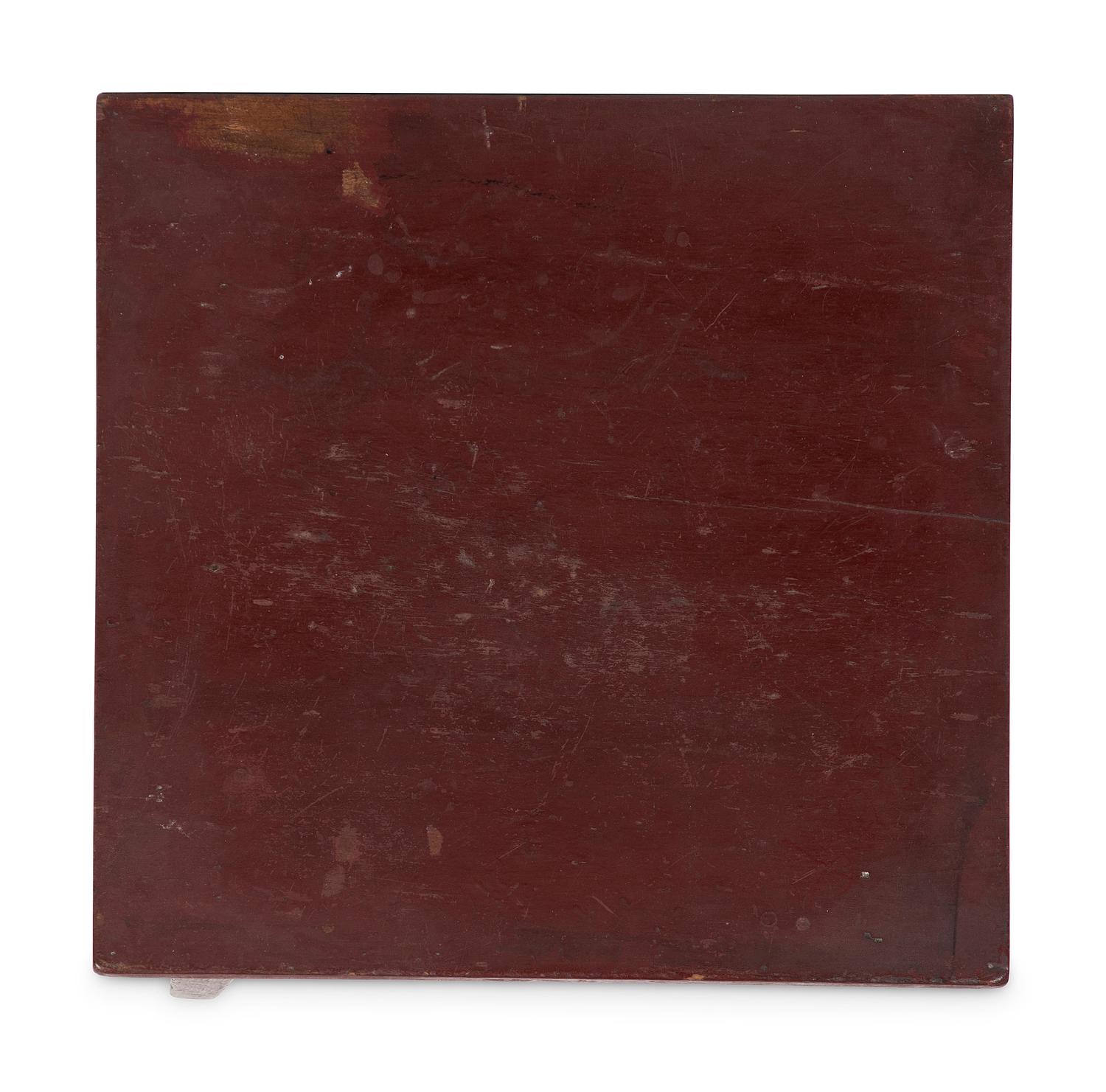 A Country Federal Red Painted Cherrywood Work Table