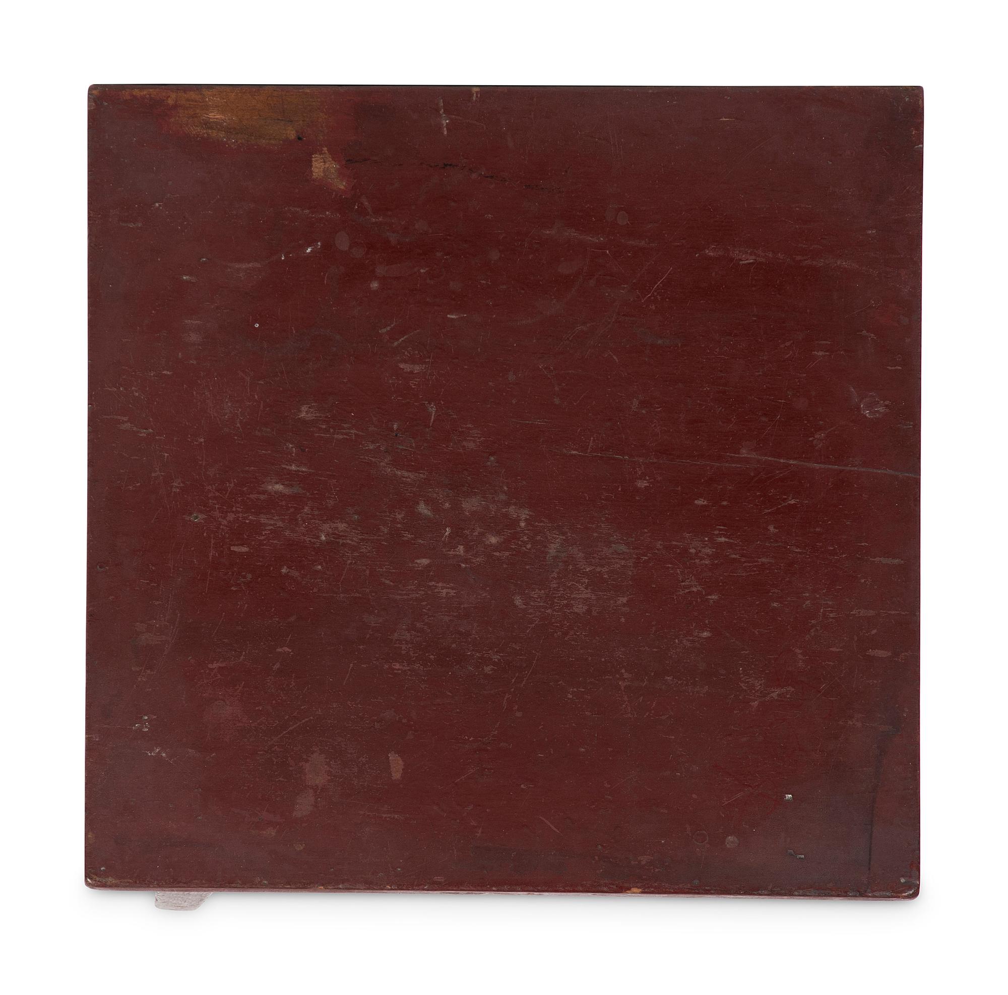 A Country Federal Red Painted Cherrywood Work Table