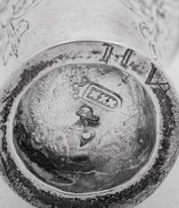 An English Miniature Silver Bed Warming Pan
