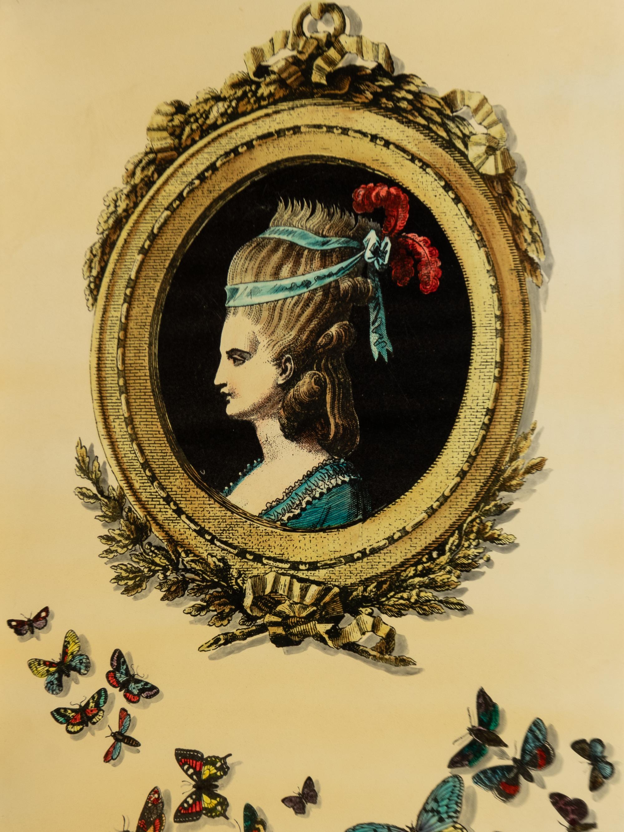 'Città di Carte' / 'Farfalle' Folding Screen, c. 1960 Fornasetti Milano, Italy