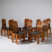 Set of 10 model 1934 765 dining chairs, designed 1934 Bernini, Italy, c. 1970