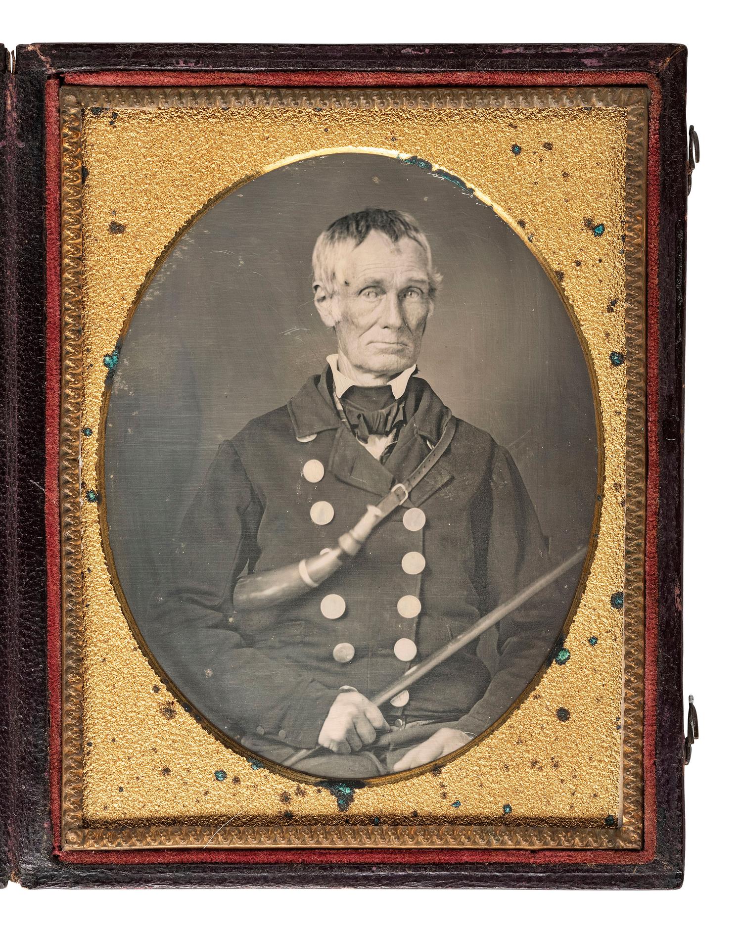 [EARLY PHOTOGRAPHY]. Quarter plate daguerreotype of Robert Pollard of King William County, VA.