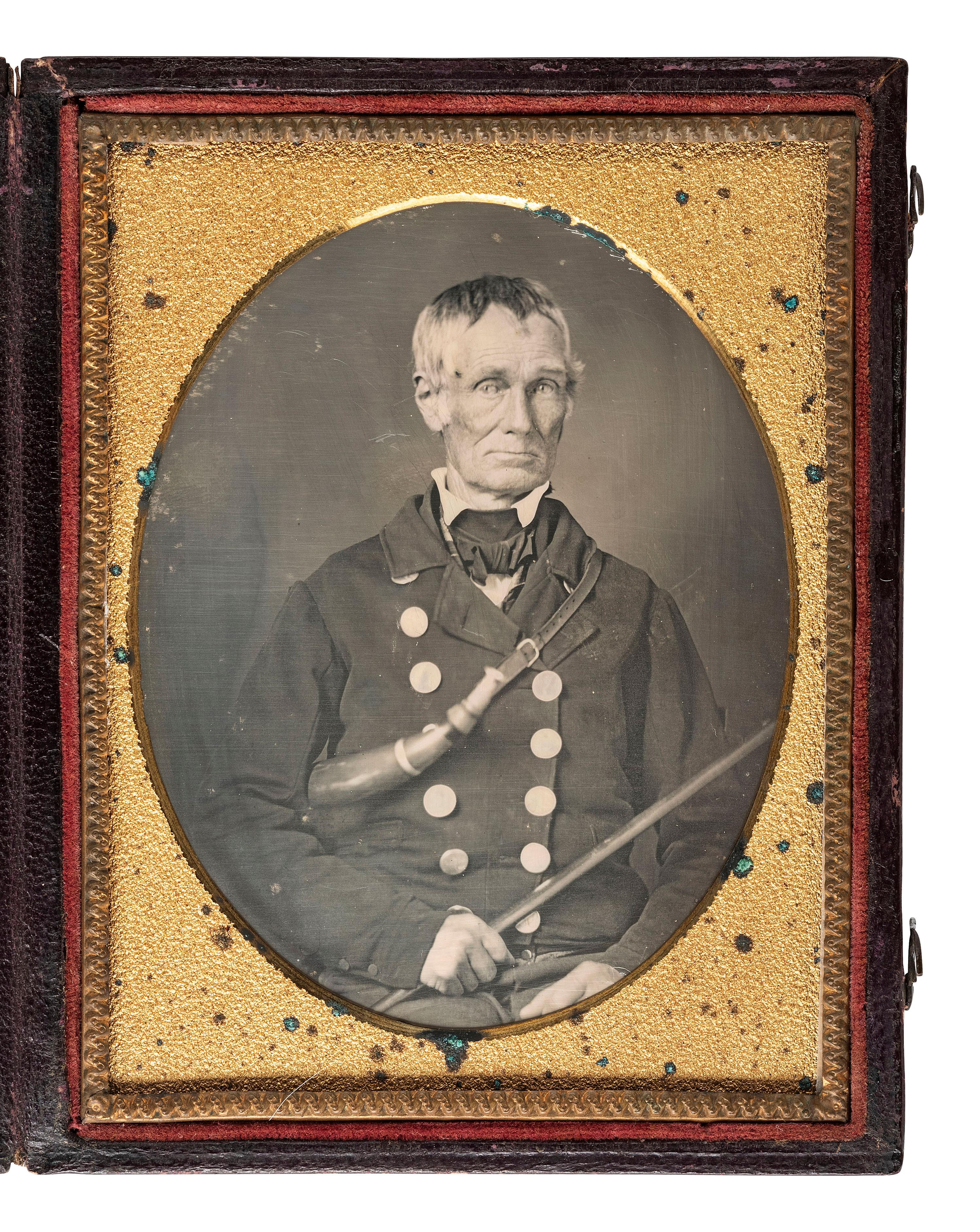 [EARLY PHOTOGRAPHY]. Quarter plate daguerreotype of Robert Pollard of King William County, VA.