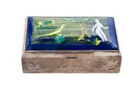 A Wiener Werkstatte Silver and Enamel Box Width 5 3/4 inches. — JOSEF HOFFMAN AND MARIA STRAUSS-LIKARZ, CIRCA 1910