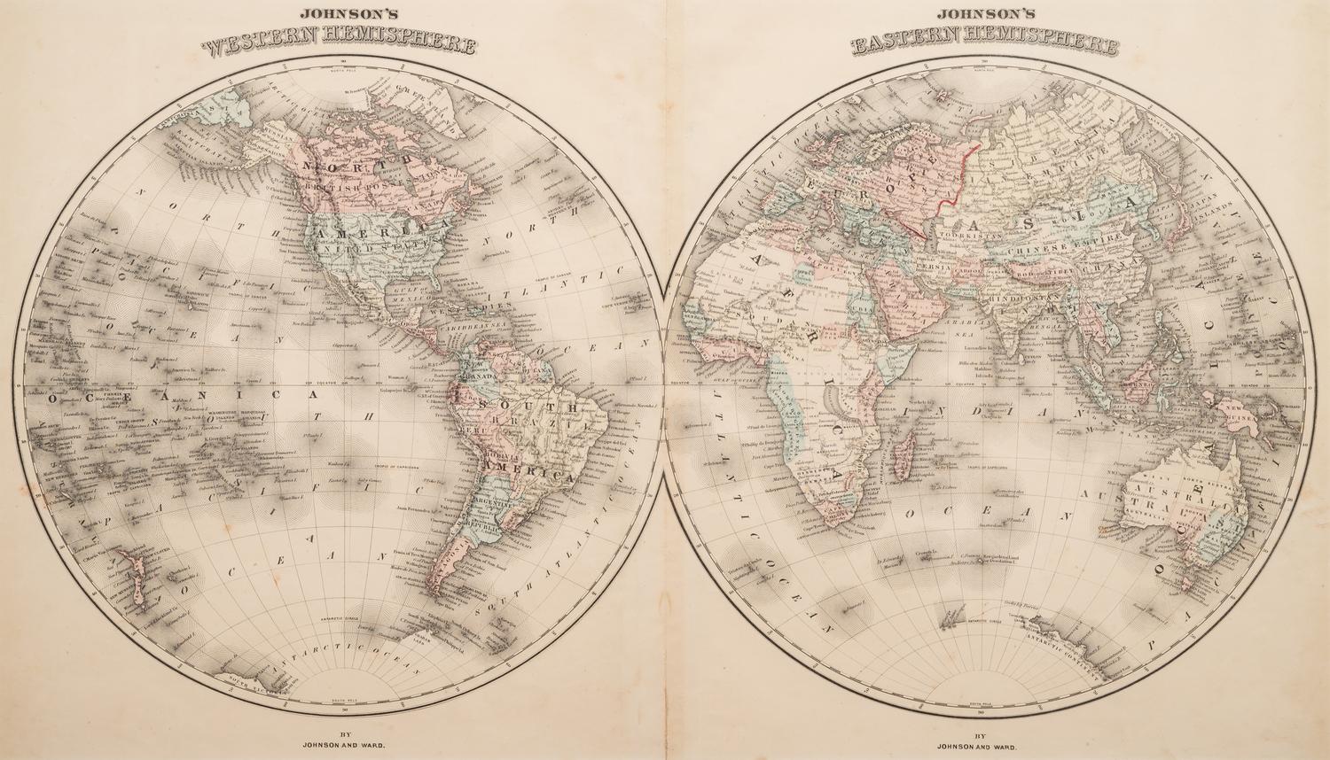 Five Framed Maps Pertaining to Illinois and the Surrounding States