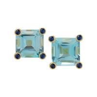 MAZ, AQUAMARINE AND SAPPHIRE EARCLIPS