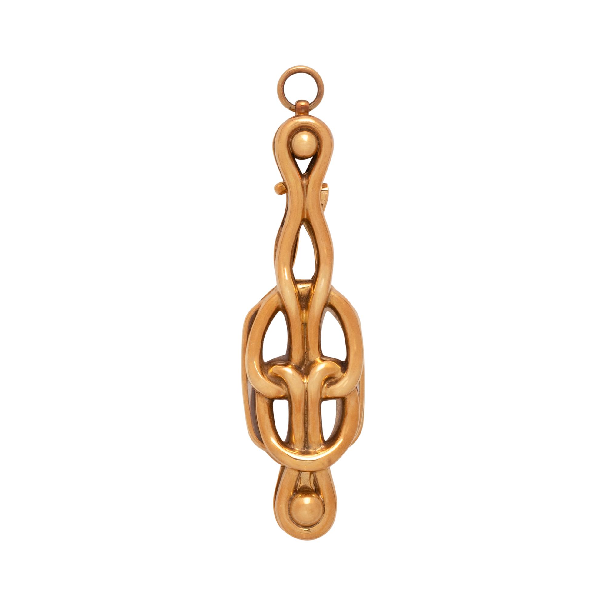 RUSSIAN, ST. PETERSBERG, YELLOW GOLD LORGNETTE