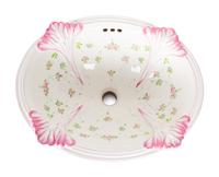 A Pair of Sherle-Wagner Painted Porcelain Sink Basins — LAST HALF 20TH CENTURY