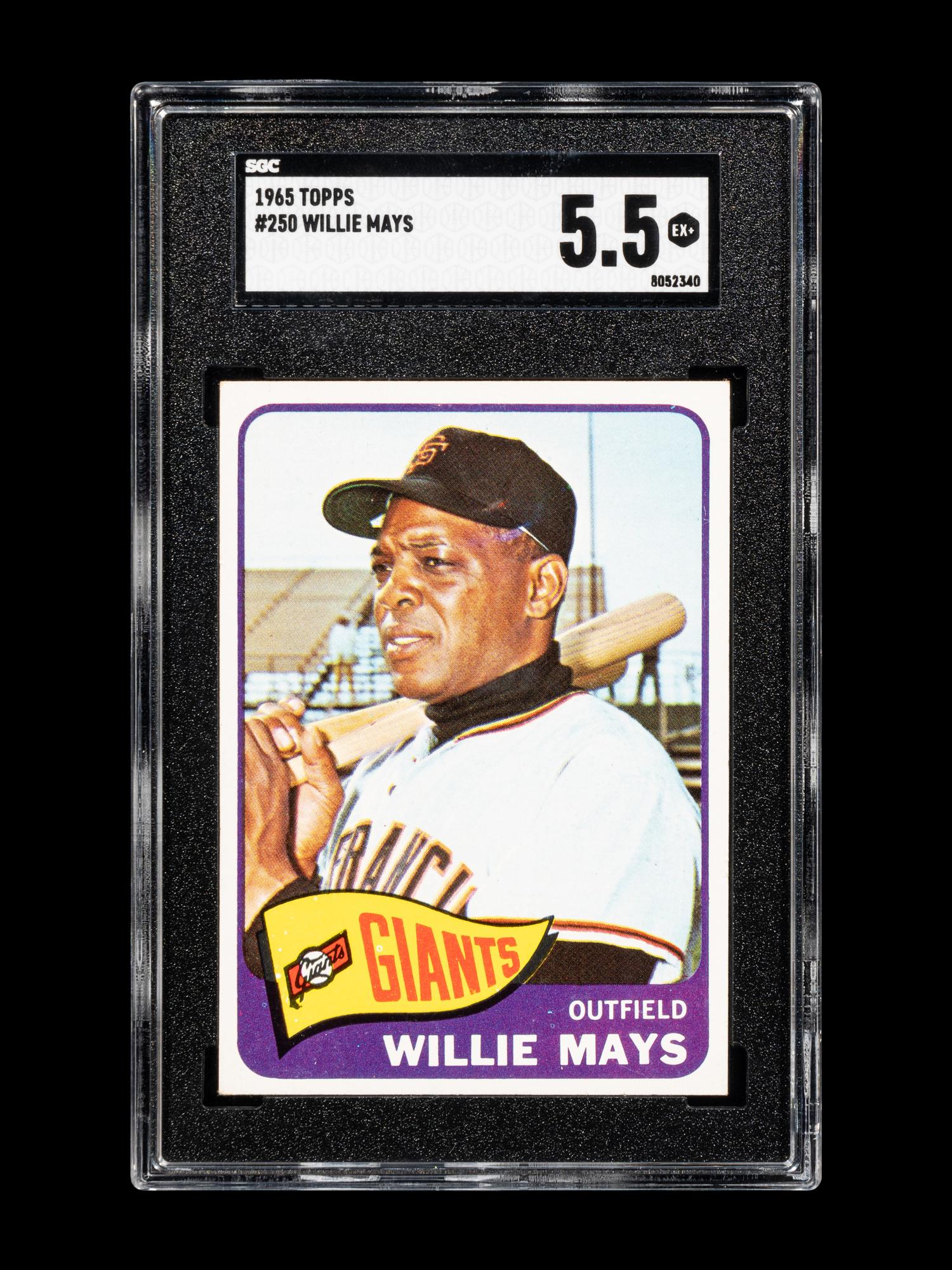 A 1965 Topps Willie Mays Baseball Card No. 250 (SGC 5.5 EX+)
