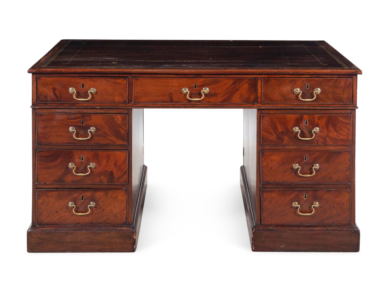 A George III Mahogany Partners' Desk