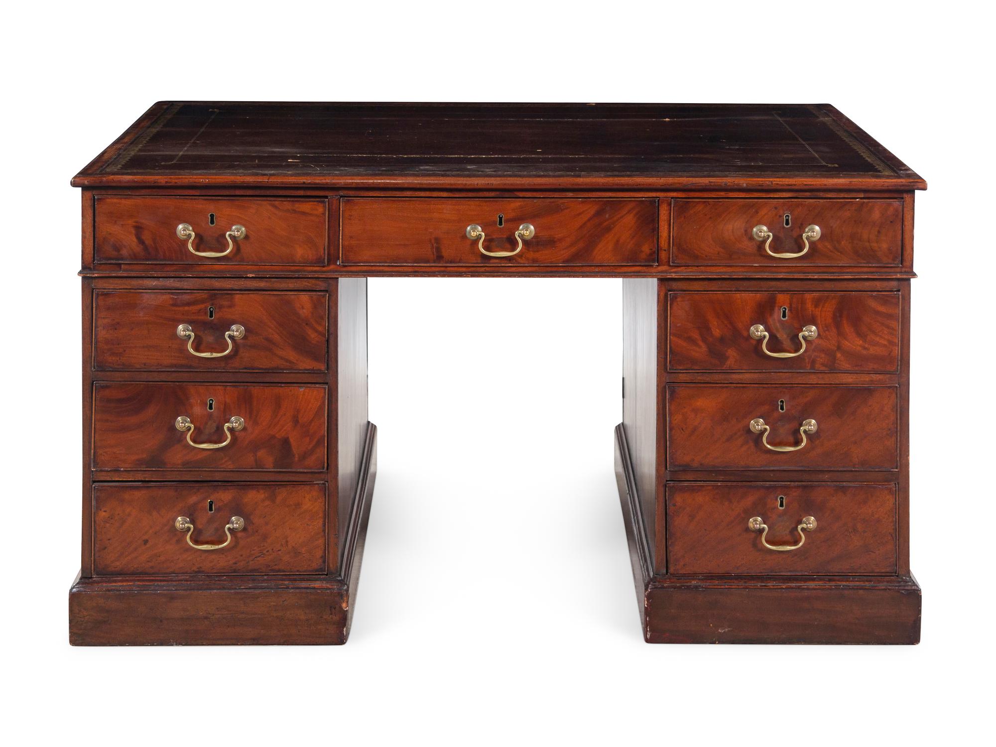 A George III Mahogany Partners' Desk
