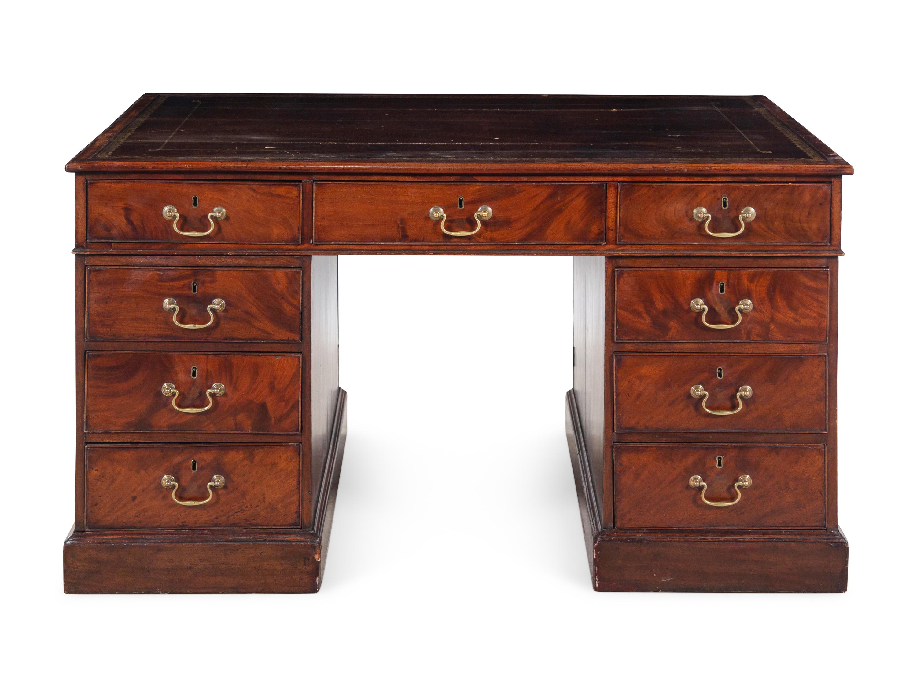 A George III Mahogany Partners' Desk