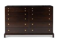 A Widdicomb Walnut and Bronze Chest of Drawers