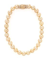 GOLDEN CULTURED PEARL, DIAMOND, AND YELLOW DIAMOND NECKLACE