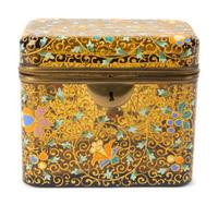 A Continental Enameled Glass Box — LATE 19TH/EARLY 20TH CENTURY
