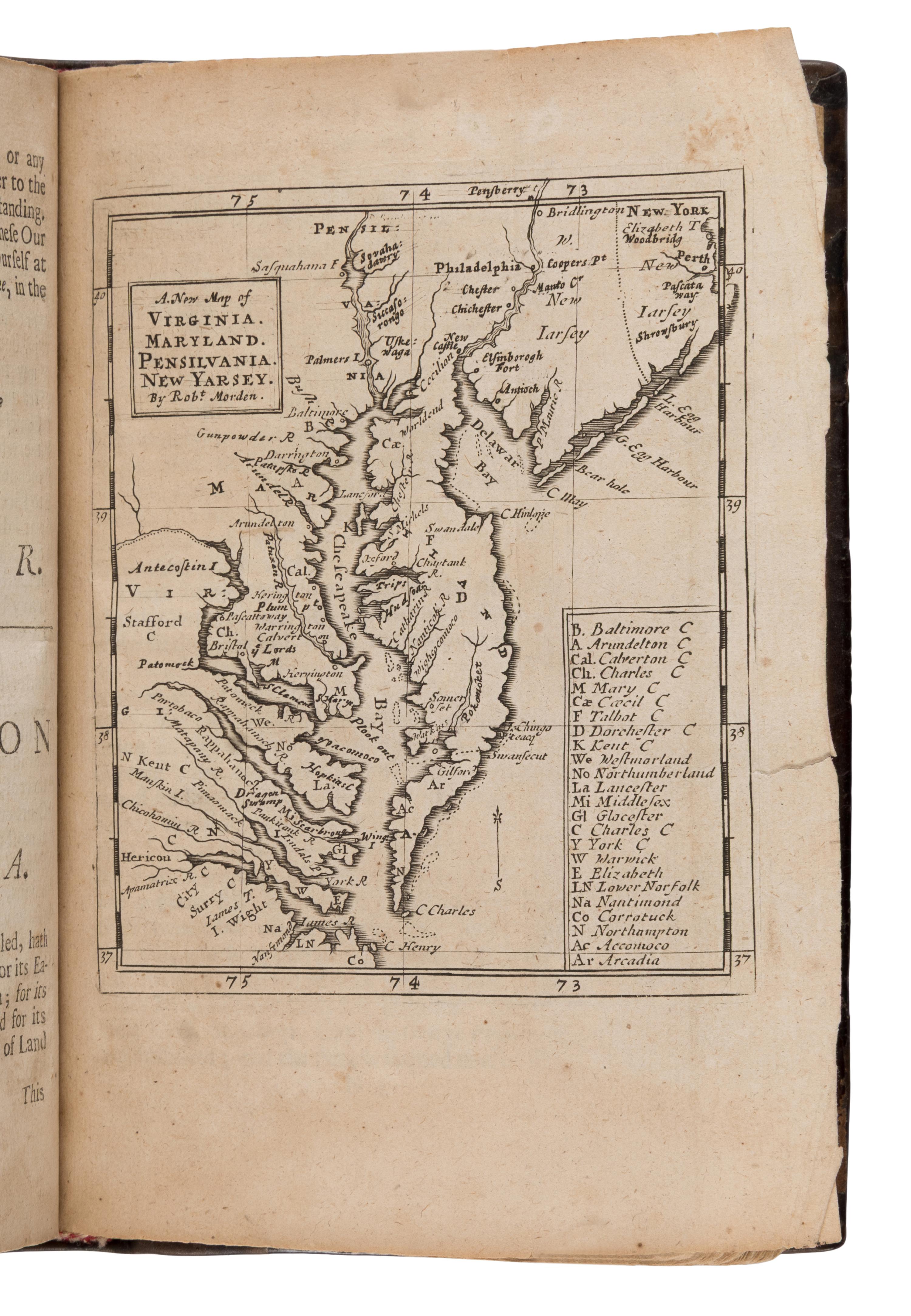 Blome, Richard (1635-1705). The Present State of His Majesties Isles and Territories in America... London: Printed for H. Clark, 1687.