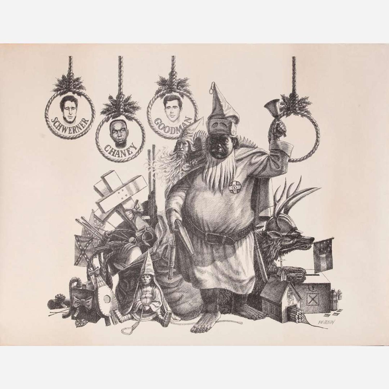 [Posters] Jackson, B(illy).M(orrow). Complete Set of 8 "Protest Drawing" Posters