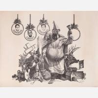 [Posters] Jackson, B(illy).M(orrow). Complete Set of 8 "Protest Drawing" Posters