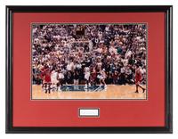 A Michael Jordan Signed Autograph 1998 NBA Finals Last Shot Signed Autograph Display (Beckett Authentication Services Letter),