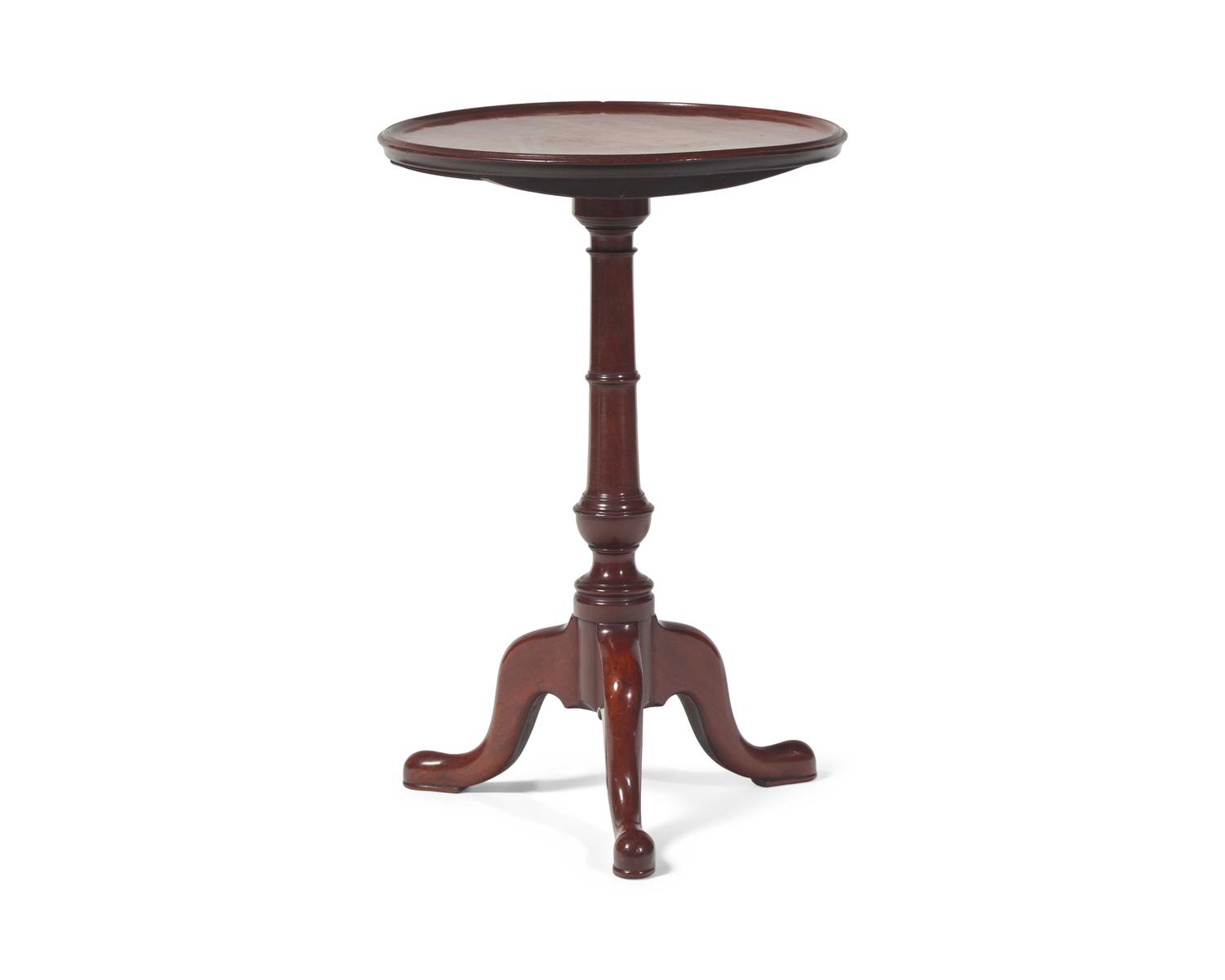 A Queen Anne Mahogany Tilt-Top Candlestand