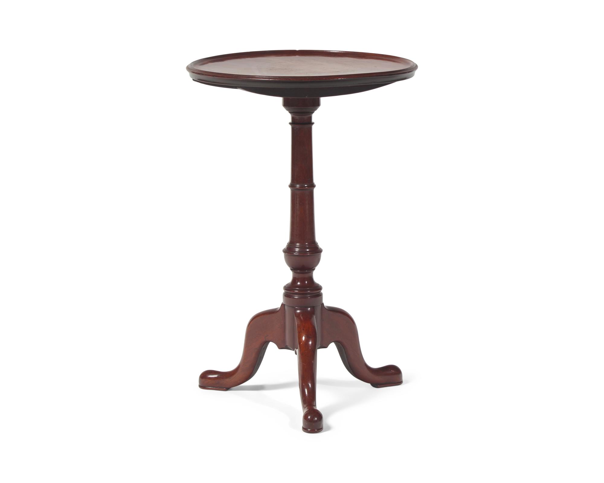 A Queen Anne Mahogany Tilt-Top Candlestand
