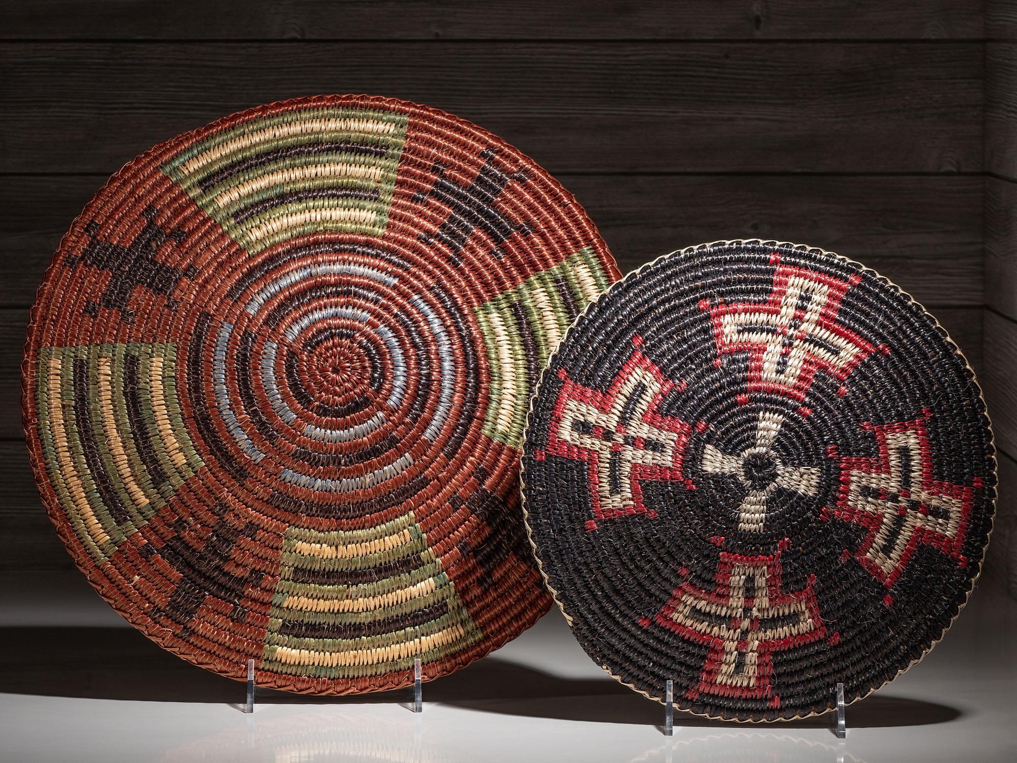 Navajo Baskets, with Spider Woman Crosses