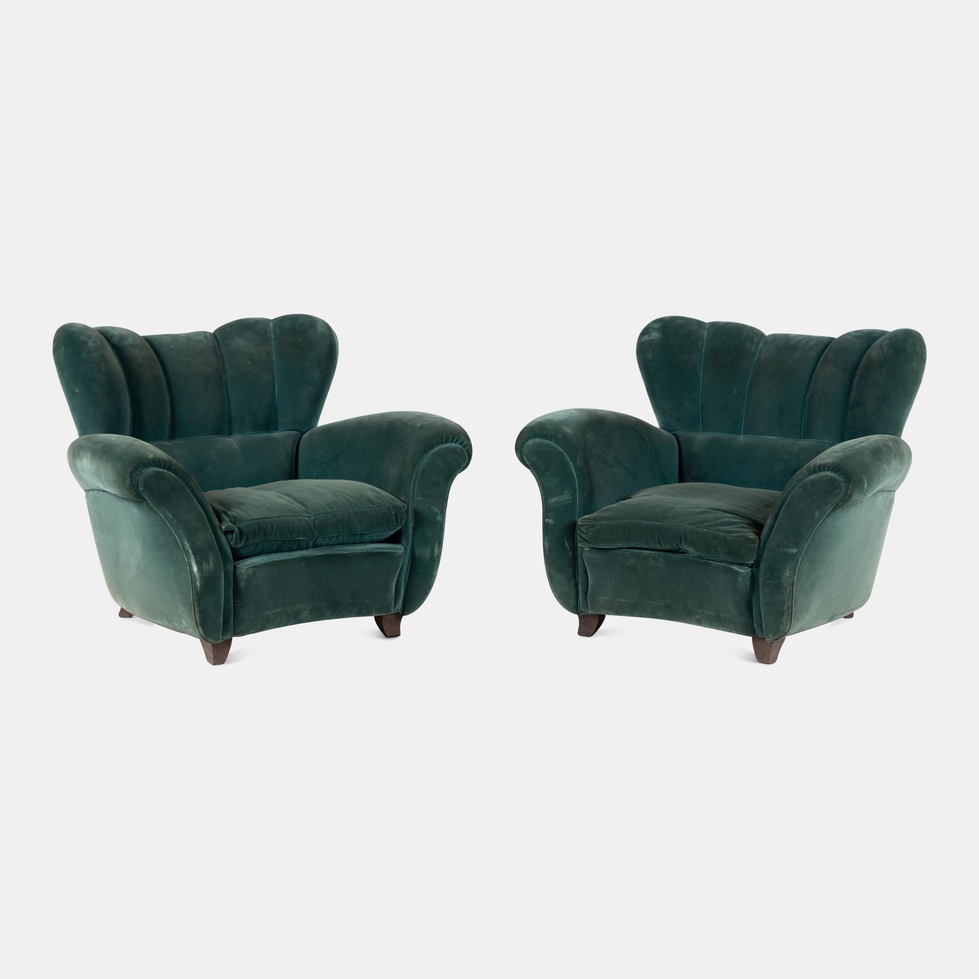 Pair of Wingback Lounge Chairs