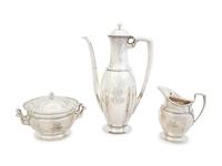 A Tiffany & Co. Silver Three Piece Coffee Service
