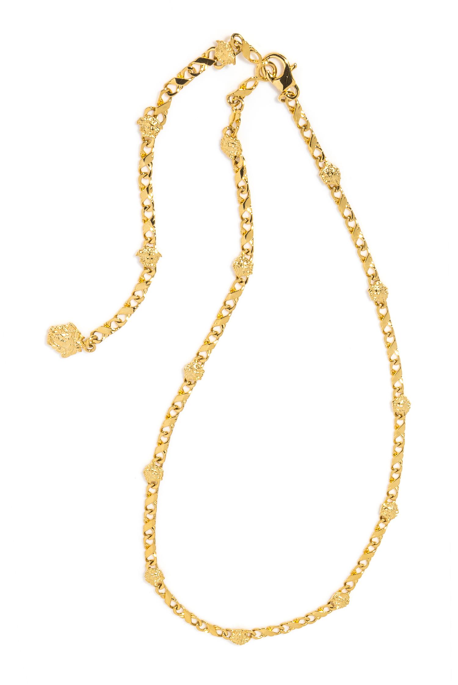 A Gianni Versace Medusa Link Necklace, Length: 26.75"; Drop: 8.5".