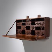 John Risley (American, 1919–2001) — Walnut Wall-mounted Desk