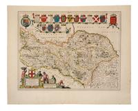 BLAEU, Joan (1596-1673). Ducatus Eboracensis pars Borealis, The North Riding of York Shire. Amsterdam, ca 1662.