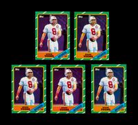 A Group of Five 1986 Topps Steve Young Rookie Football Cards No. 374