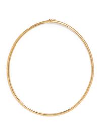 A 14 Karat Yellow Gold Omega Necklace, Italian,