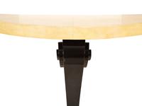 A Pair of Italian Black Lacquer Console Tables