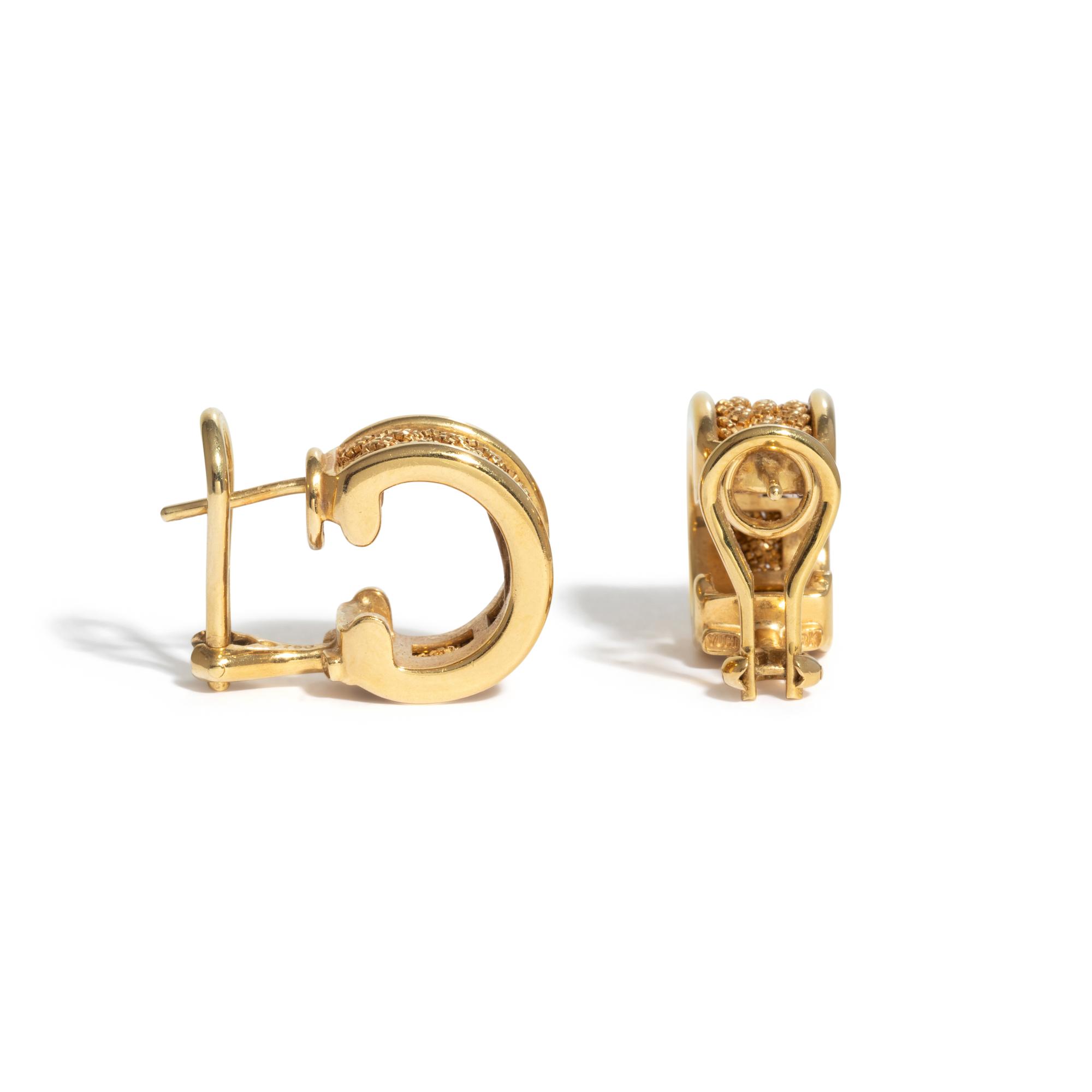 YURI ICHIHASHI, YELLOW GOLD CLIP EARRINGS