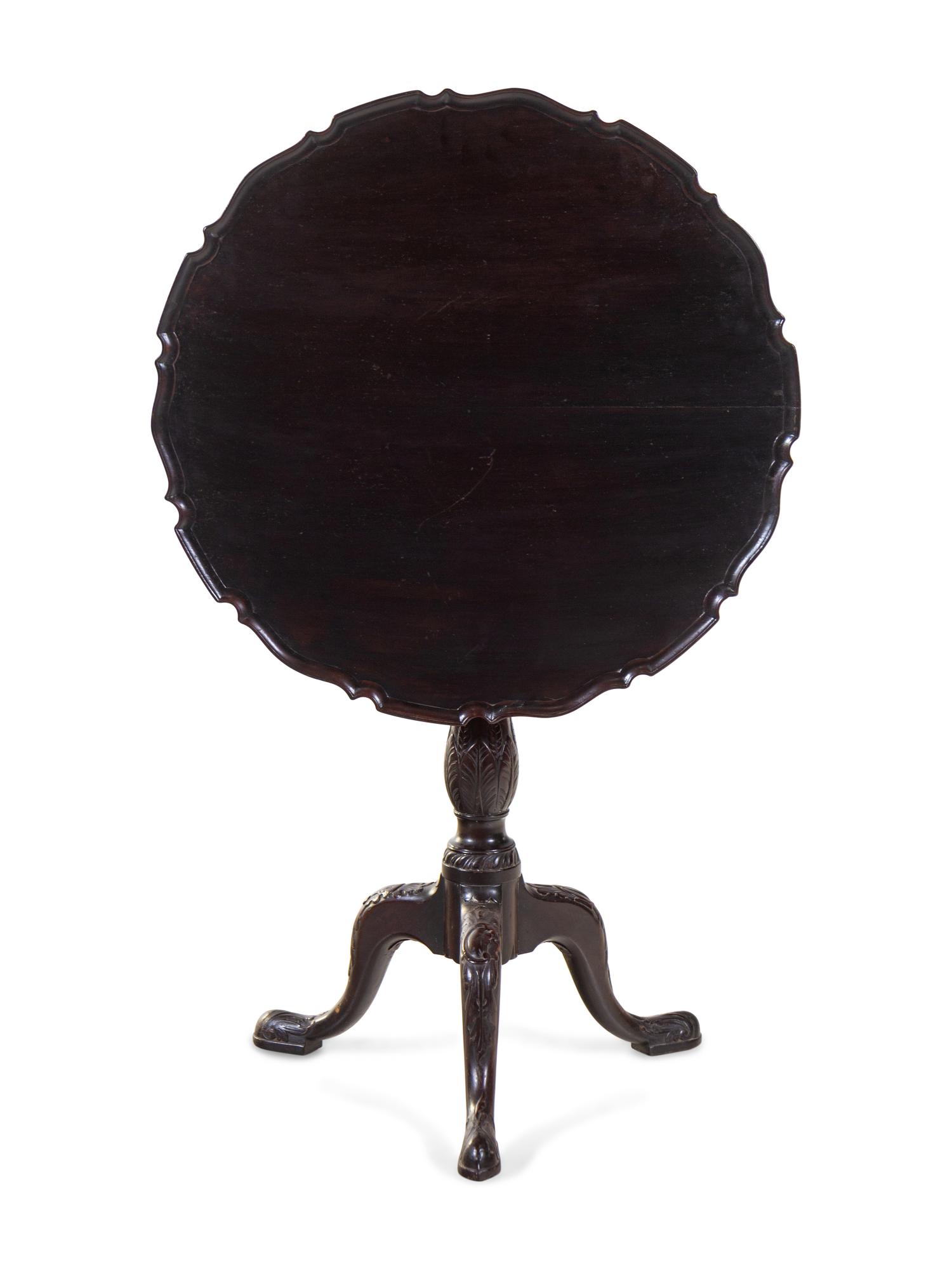 A George II Mahogany Tilt-Top Tea Table