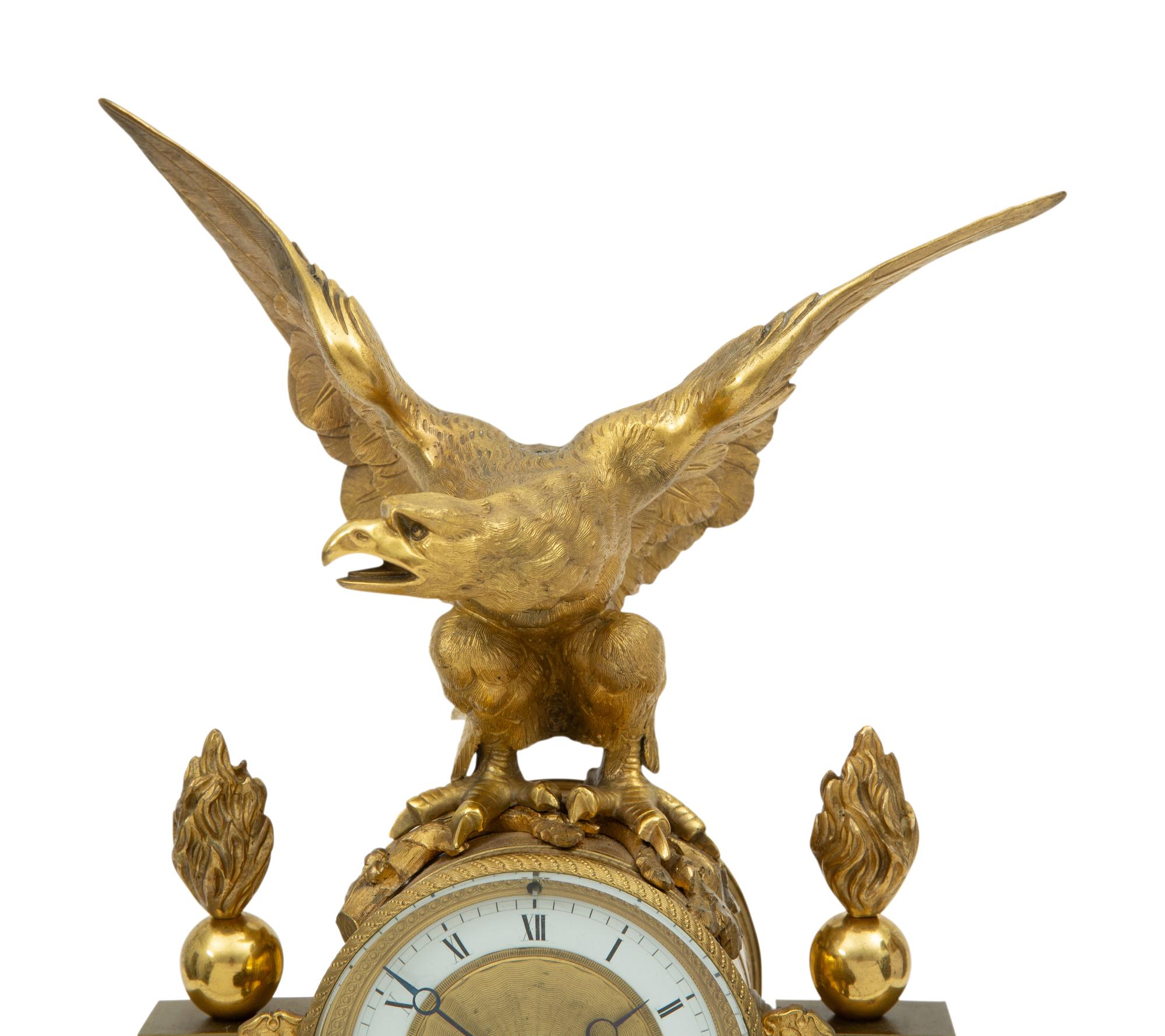 A French Gilt-Bronze Mounted Alabaster Clock