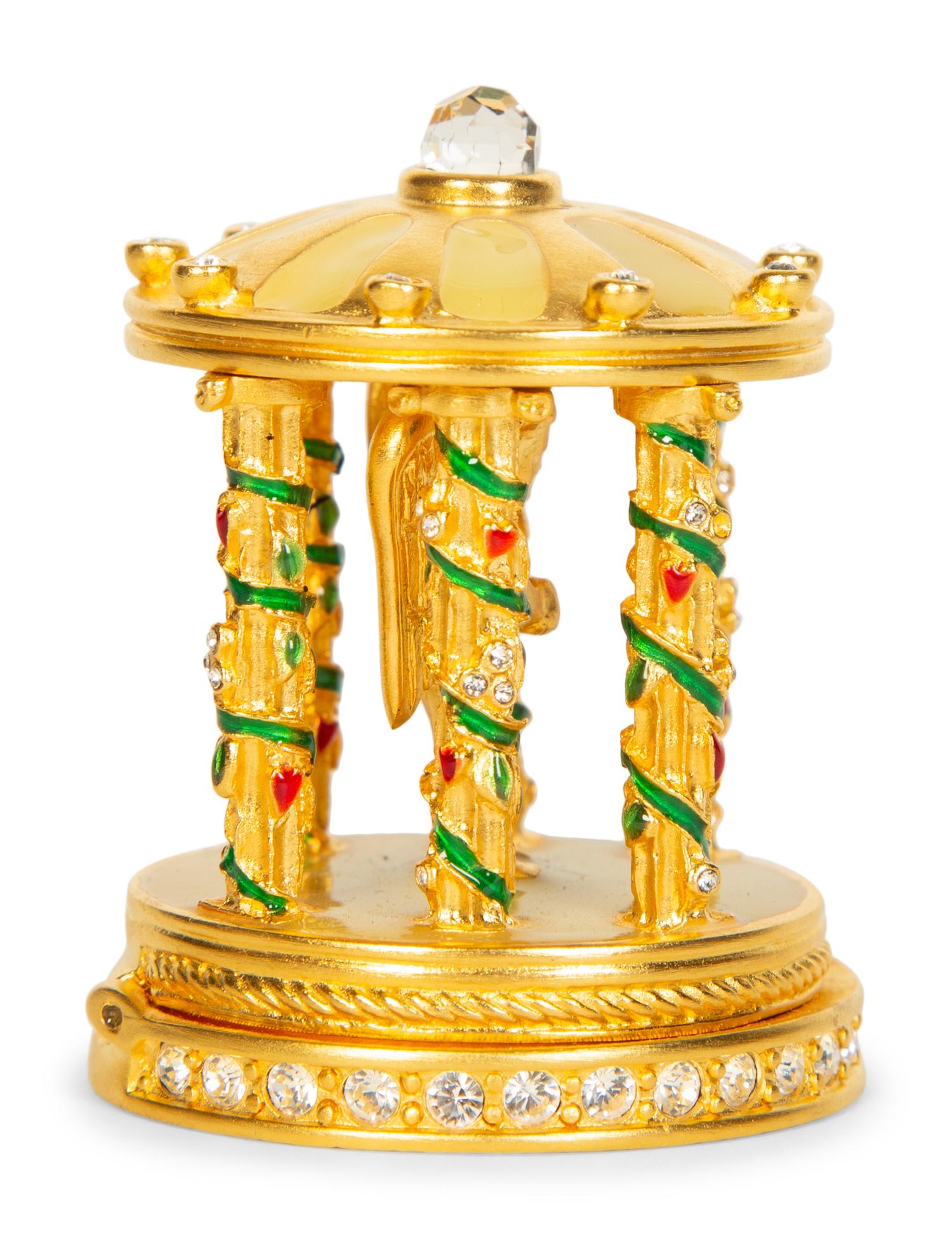 A Group of Decorative Gilt Metal and Enamel Articles