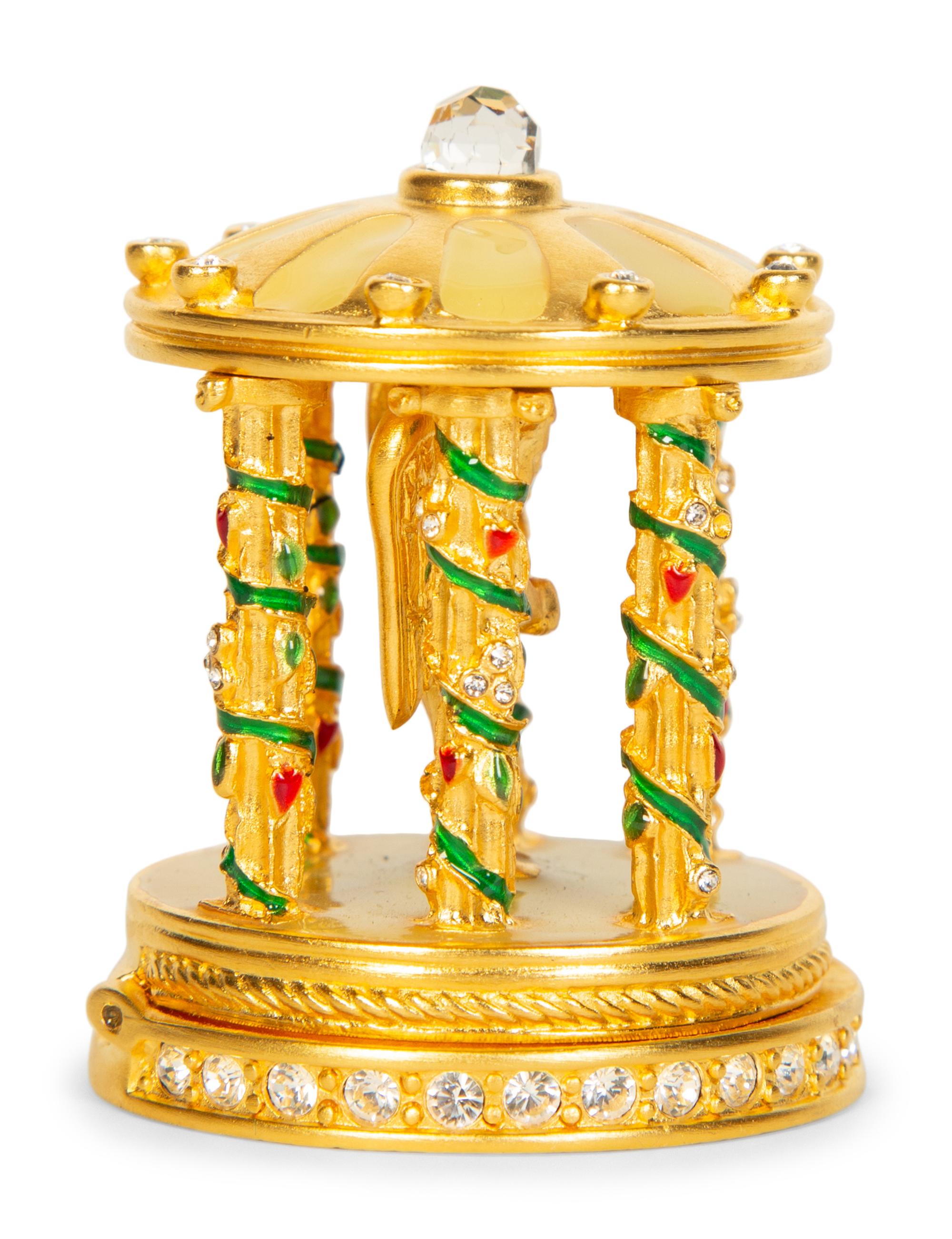 A Group of Decorative Gilt Metal and Enamel Articles