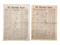 [CIVIL WAR]. 100+ issues of the Philadelphia Inquirer, New York Herald, and New York Tribune.
