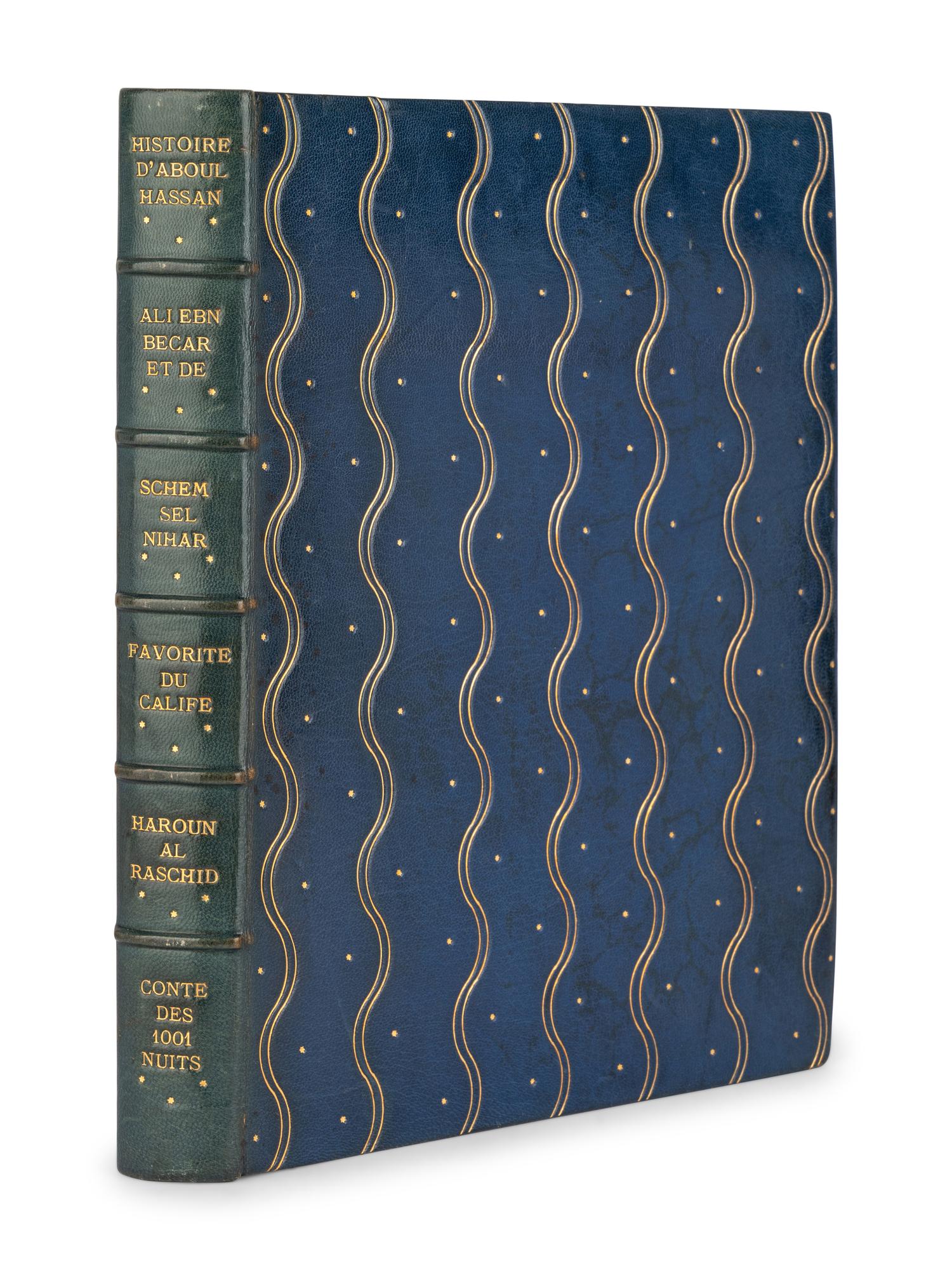 [BINDING]. Histoire d’Aboulhassan Ali Ebn Becar et de Schemselnihar . Harlem: De Erven F. Bohn, 1929.