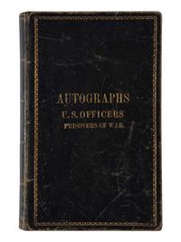 [CIVIL WAR]. Union POW autograph album signed by officers confined at Libby Prison and Bible identified to Capt. Alonzo Martin Keeler, 22nd Michigan Infantry.