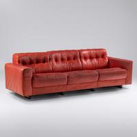DS-40 Red Leather Sofa