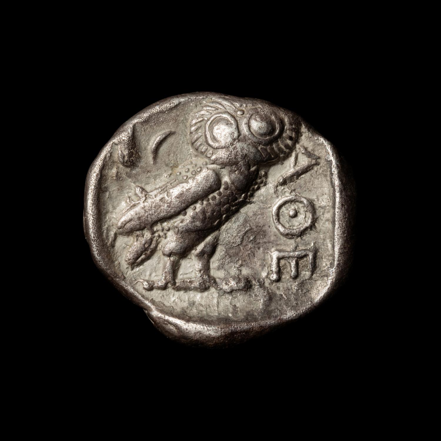 [ANCIENTS] ATTICA. Athens (c. 393-300 B.C. ). Ar Tetradrachm (17 g, 24mm)