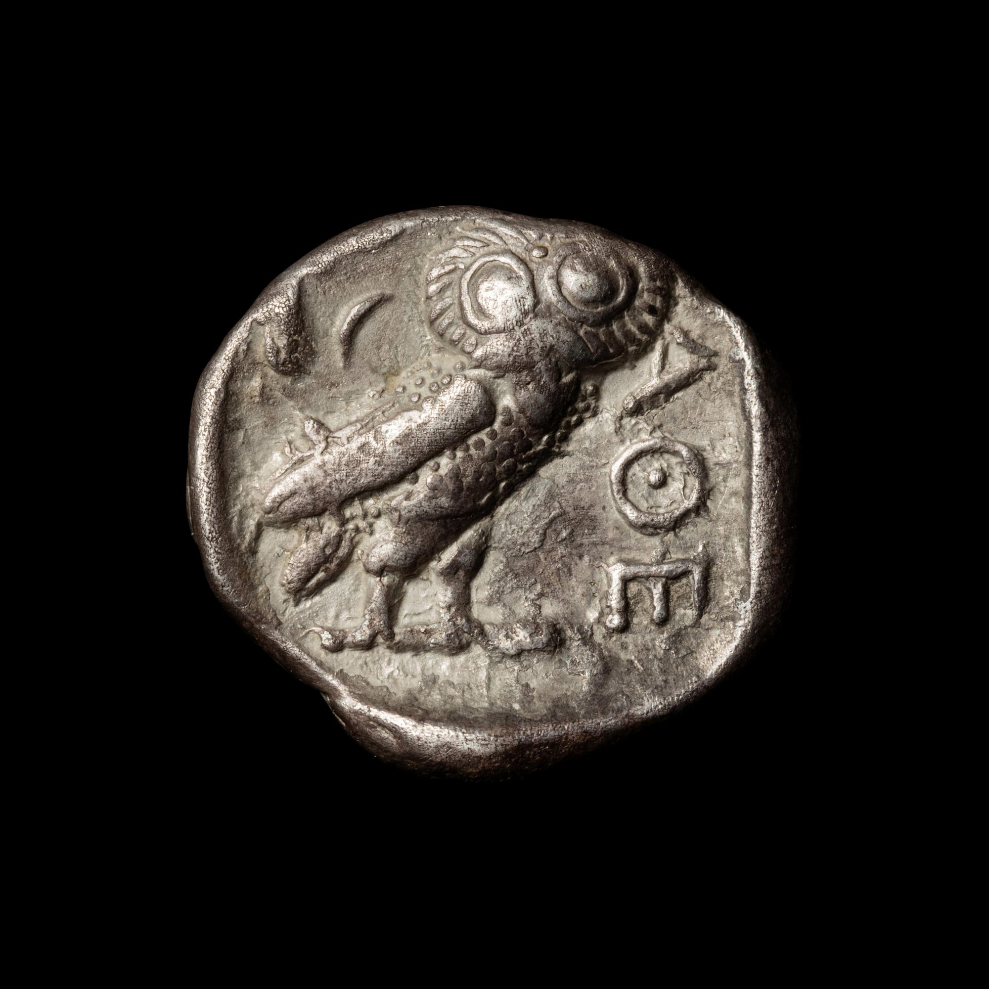 [ANCIENTS] ATTICA. Athens (c. 393-300 B.C. ). Ar Tetradrachm (17 g, 24mm)