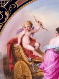 A Vienna Painted and Parcel Gilt Porcelain Cabinet Plate
