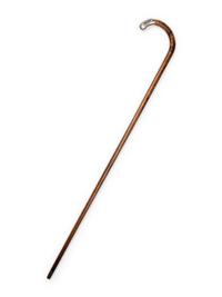 A Continental Silver Mounted Hardwood Walking Stick