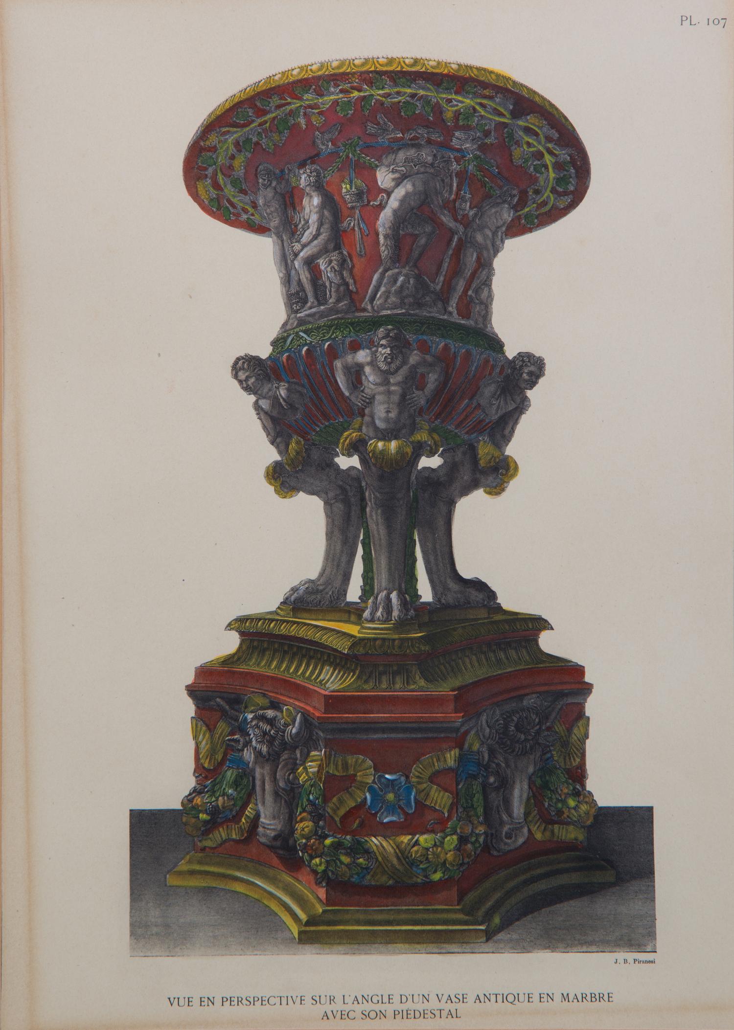 Color Engraving, after J. B. Piranesi 16 x 11 1/2 inches.