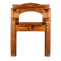 An American Quarter Sawn Oak Fireplace Mantel