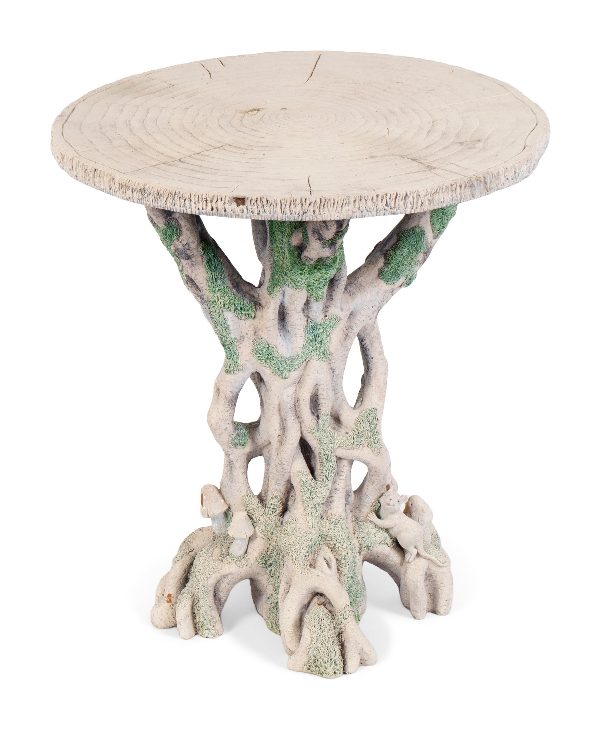 A Faux Bois Cast Concrete Table in the Manner of Diane Husson — 20TH CENTURY